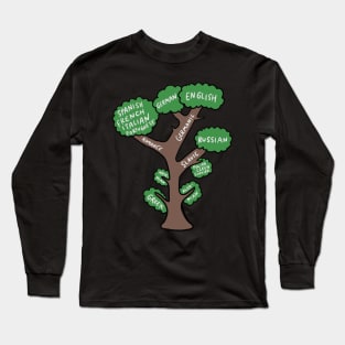 Language Tree - Linguistic Graphic (Linguist design) Long Sleeve T-Shirt